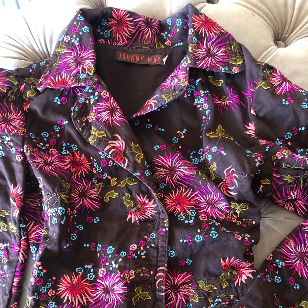 Johnny Was floral embroidered Johnny Was jacket